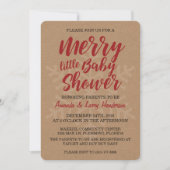 Invitation à une baby shower de Noël (Devant)
