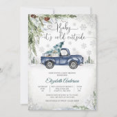 Invitation à une baby shower d'hiver (Devant)