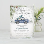 Invitation à une baby shower d'hiver (Debout devant)