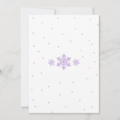 Invitation à une baby shower d'hiver (Dos)