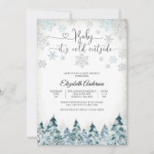 Invitation à une baby shower d'hiver (Devant)