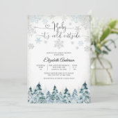 Invitation à une baby shower d'hiver (Debout devant)