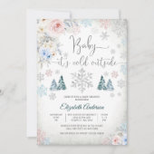 Invitation à une baby shower d'hiver (Devant)
