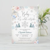 Invitation à une baby shower d'hiver (Debout devant)