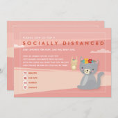 Invitation à une baby shower distancée (Devant / Derrière)