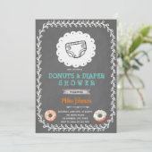 Invitation à une baby shower donuts et couches (Debout devant)