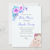 Invitation à une Baby Shower drôle et mignonne ave (Devant)