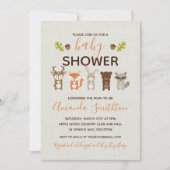Invitation à une Baby Shower en Forêt (Devant)