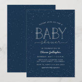 Invitation à une baby shower étoile (Devant / Derrière)