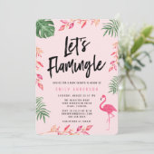 Invitation à une Baby Shower | Faisons Flamingle (Debout devant)