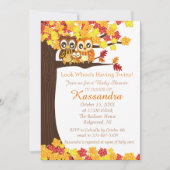 Invitation à une Baby Shower Famille de Hiboux dan (Devant)