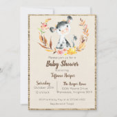 Invitation à une Baby Shower Ferme Rustique pour u (Devant)