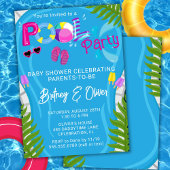 Invitation à une baby shower fille d'été Pool Part