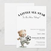 Invitation à une Baby Shower Foot | Une Petite Sta (Devant / Derrière)