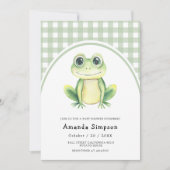 Invitation à une baby shower Grenouille Bébé (Devant)