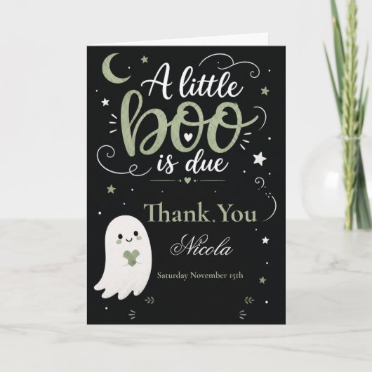 Invitation à une baby shower Halloween (Devant)