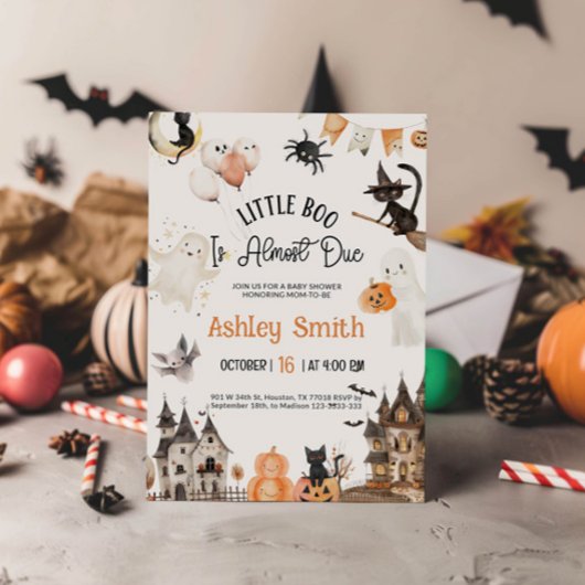 Invitation à une baby shower Halloween