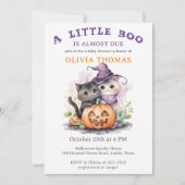 Invitation à une Baby Shower Halloween Little Boo (Devant)