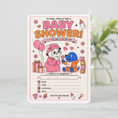 Invitation à une baby shower mignonne (Debout devant)