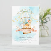 Invitation à une Baby Shower Montgolfière (Debout devant)