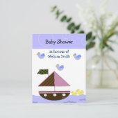 Invitation à une baby shower nautique (Debout devant)