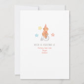 Invitation à une baby shower neutre avec des anima (Dos)