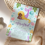 Invitation à une Baby Shower Océan Sirène Africain