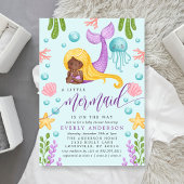 Invitation à une Baby Shower Océan Sirène Africain