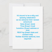 Invitation à une Baby Shower – Oups Canard (Dos)