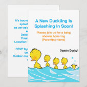 Invitation à une Baby Shower – Oups Canard (Devant / Derrière)
