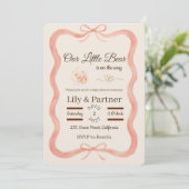 Invitation à une Baby Shower - Ours (Debout devant)