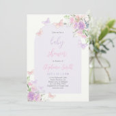 Invitation à une Baby Shower Papillon (Debout devant)