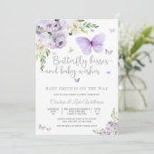 Invitation à une Baby Shower Papillon (Debout devant)