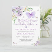 Invitation à une Baby Shower Papillon (Debout devant)