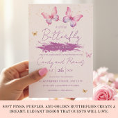 Invitation à une Baby Shower Papillon