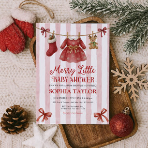 Invitation à une Baby Shower Petite Fille Joyeuse