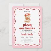 Invitation à une baby shower Pizza (Devant)