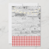 Invitation à une Baby Shower 'Pizza Moderne + Bièr (Dos)