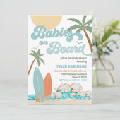 Invitation à une baby shower plage (Debout devant)