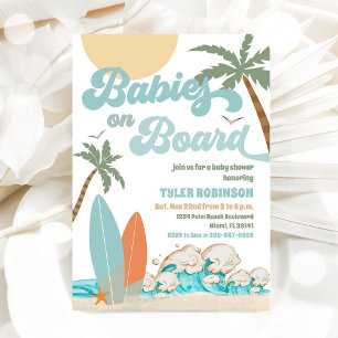 Invitation à une baby shower plage