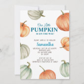 Invitation à une Baby Shower pour Bébé Citrouille, (Devant)