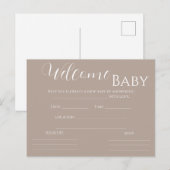 Invitation à une baby shower pour bébé de genre no (Devant / Derrière)