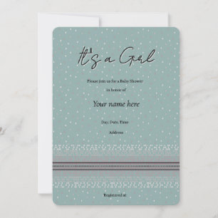 Invitation à une baby shower pour bébé sous la plu