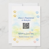 Invitation à une baby shower pour chiots (Dos)