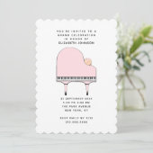 Invitation à une baby shower pour fille (Debout devant)