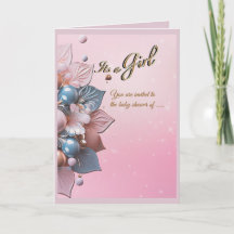 Invitation à une baby shower pour fille 
