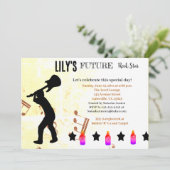 Invitation à une baby shower pour future rock star (Debout devant)