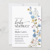 Invitation à une baby shower pour garçon (Devant)