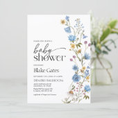 Invitation à une baby shower pour garçon (Debout devant)