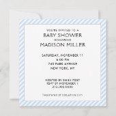 Invitation à une baby shower pour garçon (Dos)